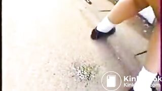 Asian shits her panties