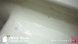 Shitting herself in the bathroom