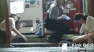 Two drunk japanese vomiting