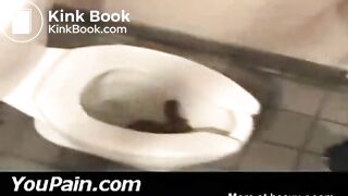 Girl Pooping At Restaurant's Toilet