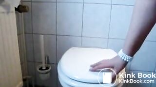 Fat german bitch playing with shit