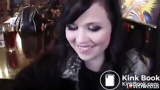 Amateur, brazen, public restaurant blowjob