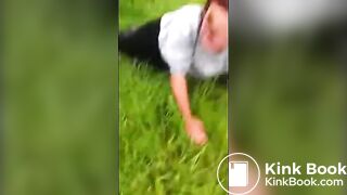 Girl lands face first in shit