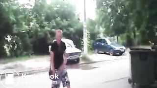 Drunk white chick shits herself