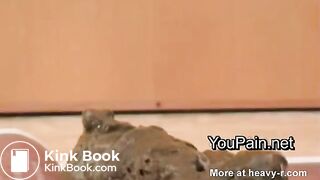 Pervert Girl Shitting on Magazine