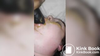 Scat BBWendi eats and fucks on her own scat and p