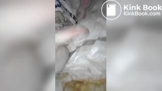 Scat BBWendi eats and fucks on her own scat and p