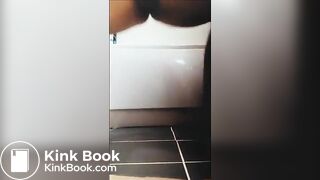 Woman pooping & pissing