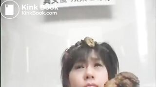Japanese girls poop on their friends head