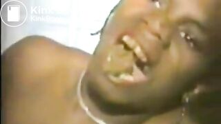 Negro female eats her shit