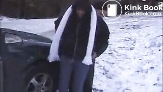 Piss and shit by car stop