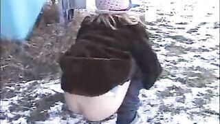 Piss and shit by car stop