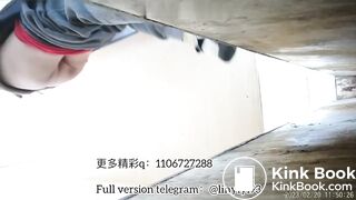 The girl excreted profusely in the toilet 87