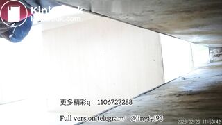 The girl excreted profusely in the toilet 87