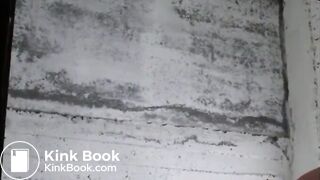 Girl shitting diarrhea in a dirty public toilet