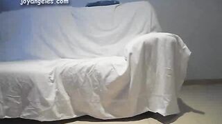 Shy beautiful brunette's huge poo