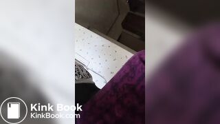 FoxyJ - Selfie pissing and shitting hard turd on the floor