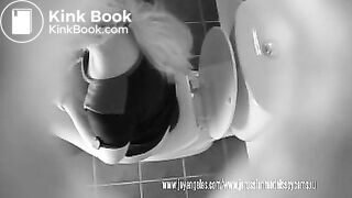 Big pooping blonde caught on spycam