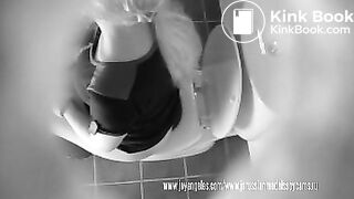 Big pooping blonde caught on spycam