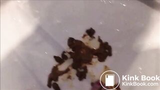 Girl shit and piss in the shower and put her feet on it