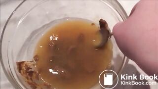 This girl preparing a soup with piss and shit