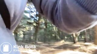 VeganLinda - Big Public Forest Shit cleaning Ass with Leaves