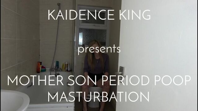 Hot blonde babe shit and period mastrubation
