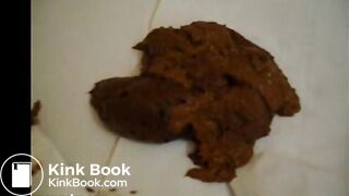 Big poop on bathroom floor