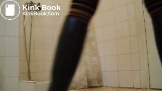 Big poop on bathroom floor