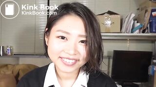 Sexy Asian girl poops hard lumps