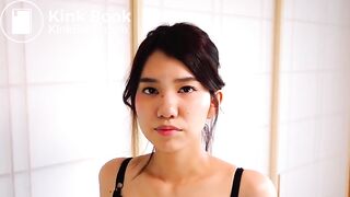 Beautiful Asian girl shits huge log pile