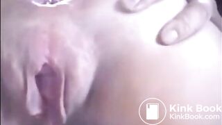 Milf shit and piss closeup