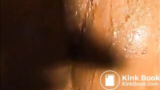 Dirty girl smearing shit all over her body