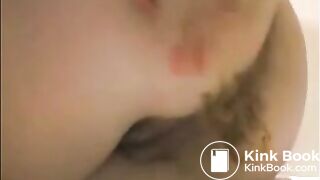 Dirty ass milf farting with shit