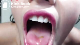 Young slut shitting with balls and taste