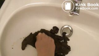 Pooping in the sink