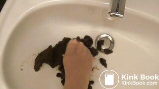 Pooping in the sink