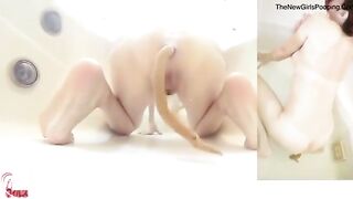 Exaggerated long turd