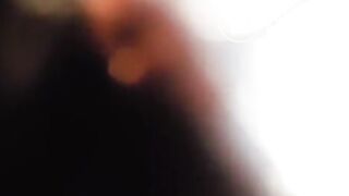 Hard push of huge turd seen close up