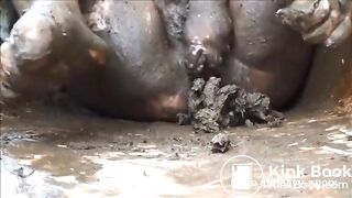 Messy shit masturbation