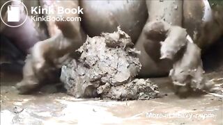 Messy shit masturbation
