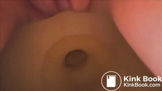 Plump redhead's toilet poop