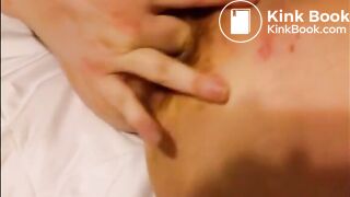 Girl is fingering her asshole with shit