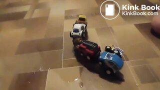 Shit play with toy cars