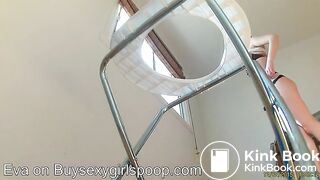 Eva prepares a gift for a friend