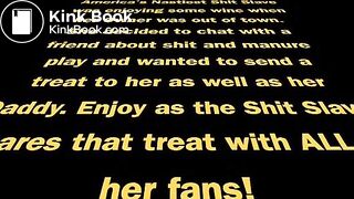 Shit slave's red wine enema