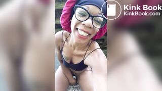 Outdoor pee and surprise