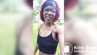 Outdoor pee and surprise