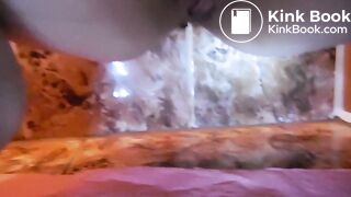 Big poop on the marble tiled floor