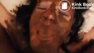 Messy scat blowjob